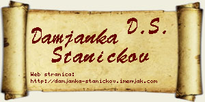 Damjanka Staničkov vizit kartica